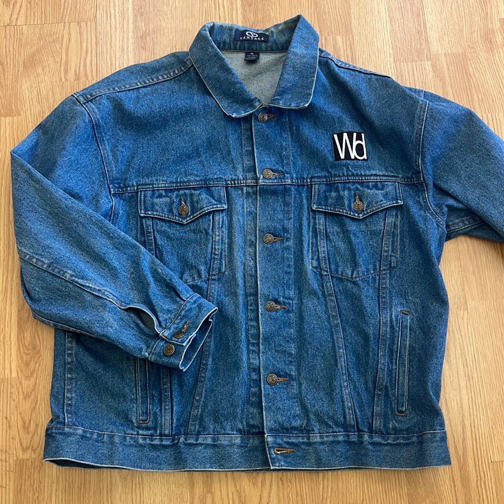 Western Digital Vintage Denim Jacket Sz XL
